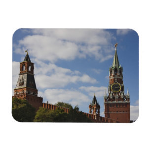 Spasskaja-Turm auf dem Roten Platz, Moskau, Russla Magnet