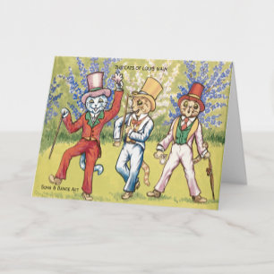 Spaßkarte mit Katzen von Louis Wain Song & Dance A Dankeskarte