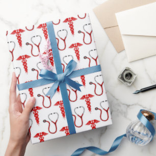 Spaßkrankenschwestermuster-Partyverpackung Geschenkpapier