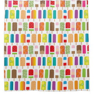 Spaßpopsicle-Eiscreme-Stangen Duschvorhang
