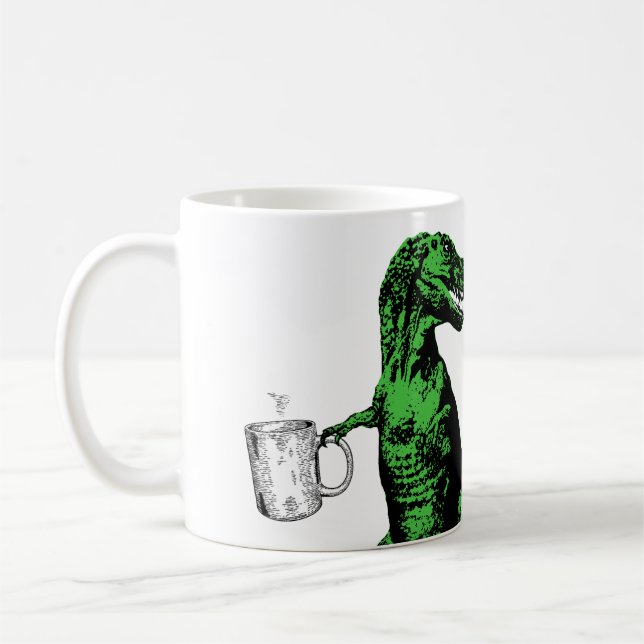 SpaßTyrannosaurus Rex trinkender Tee: Ein Tee-Rex… Kaffeetasse (Links)