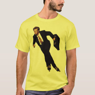 Spät für Geschäftrollerblade-Skater Meme T-Shirt