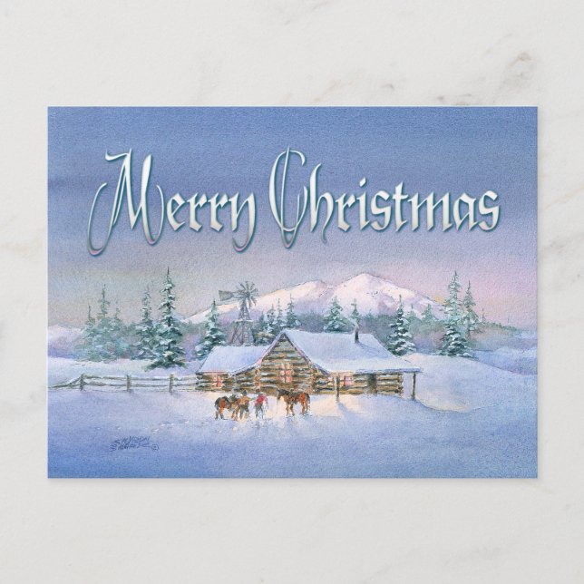 SPÄTE ABENDS-ANKUNFT durch SHARON SHARPE Postkarte (Vorderseite)