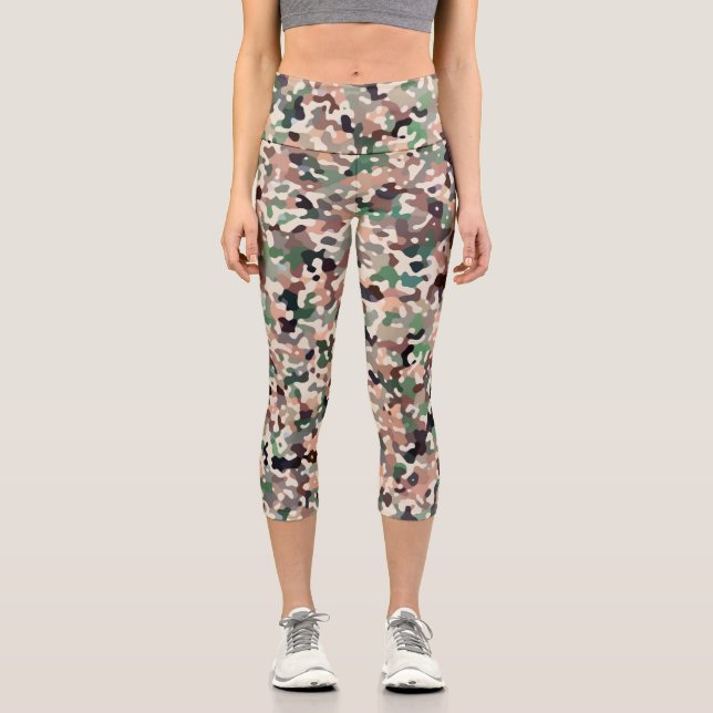 Späte Herbstfarben  Capri Leggings (Vorderseite)
