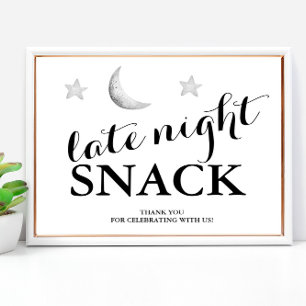 Späte Nacht Snack Hochzeitszeichen Poster