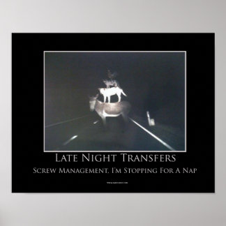 Späte Nacht Transfers Motivierend Poster