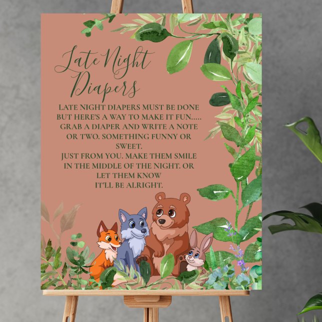 Späte Nacht Windeln Game Woodland Babywald Freund Poster (Von Creator hochgeladen)