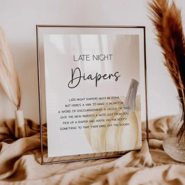 Späte Nacht Windeln Showspielplakat Poster