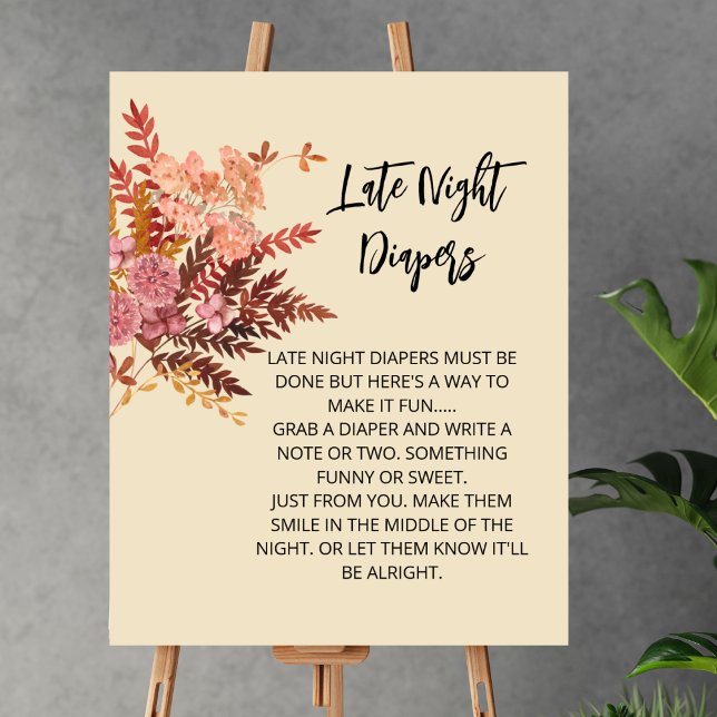 Späte Nacht Windelspiel Boho Fall Rustikale Braun Poster (Von Creator hochgeladen)