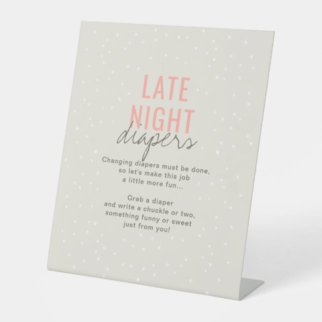 Späte Nachttaucher Pink Girl Adventure erwartet Sockelschild (Vorderseite)