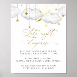 Späte Nachttaucher Schild, Baby Showspielplakat Poster