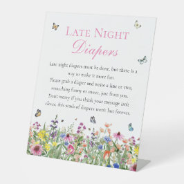 Späte Nachttaucher | Sommerliche Wildblumen Sockelschild