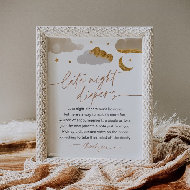 Späte Nachttaucher Twinkle Star Baby Duschzeichen Poster (Von Creator hochgeladen)