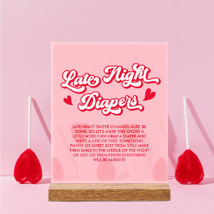 Späte Nachttaucher Valentine Baby Showspiel Acrylschild