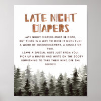 Späte Nachttaucher Woodland Baby Showspiele