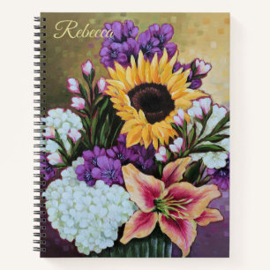 "Spate Summer Bouquet" Custom Floral Journal Notizbuch
