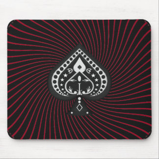 Spaten-Symbol-u. Spiralen-Grafiken: Mousepad