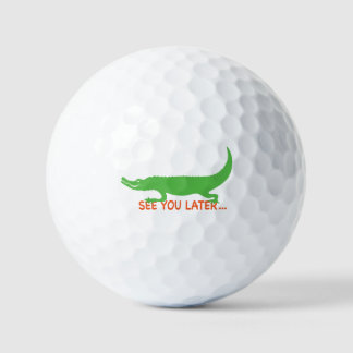 Später Alligator! Golfbälle