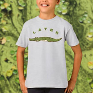 Später Alligator Kinder T-Shirt - Lustiges Alligat