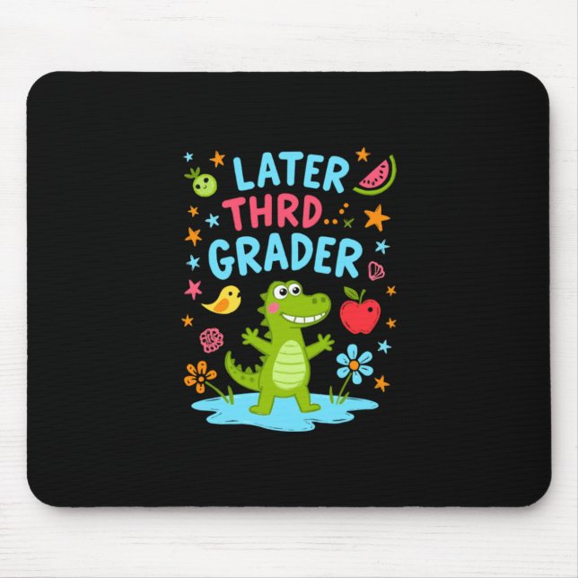 Später Gator Lustiger Alligator Kinder Niedlich Dr Mousepad (Vorne)