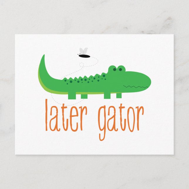 Spater Gator Postkarte (Vorderseite)