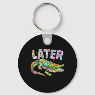 Später Gator Süße Grafik Lustiger Alligator Meme Schlüsselanhänger