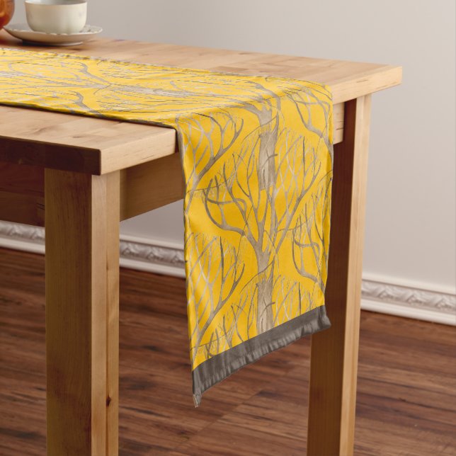 Später Herbst auf einem Tischläufer (Beispiel)