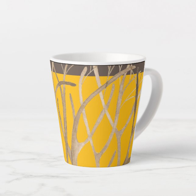 Später Herbst auf einer kleinen Latte-Tasse Milchtasse (Rechte Ecke)