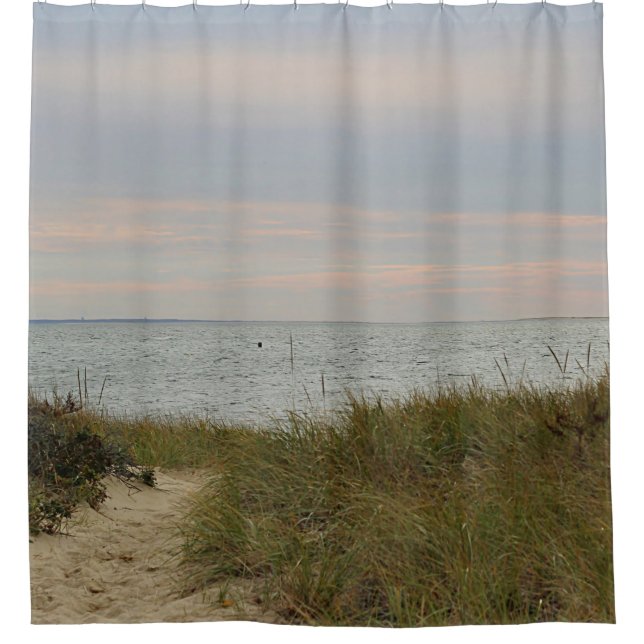 Später Nachmittag der Strandszene Duschvorhang (Vorderseite)