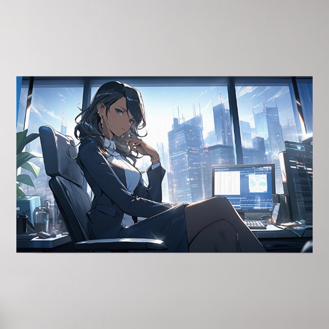 Später Nachmittag in meinem Büro Poster (Vorne)