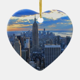 Später Nachmittag NYC Skyline als Sonnenuntergang  Keramikornament