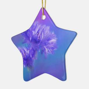 Später Sommer Blume Florenz Lila Cornflora Keramik Ornament