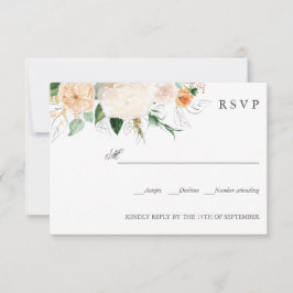 Später Sommer Orange Botanical WEDDING RSVP