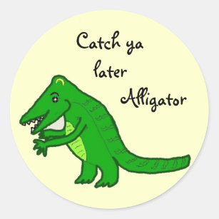 Spätere Alligator Runder Aufkleber