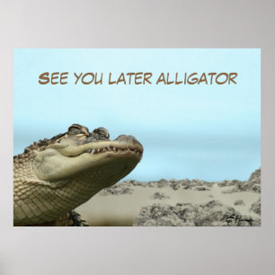 Spätere Alligator sehen Poster