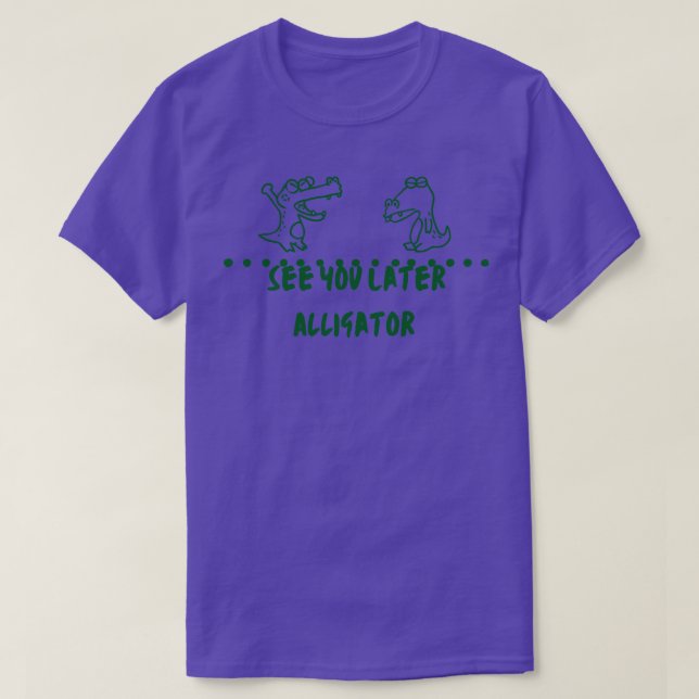 Spätere Alligator sehen T-Shirt (Design vorne)