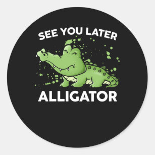 Späterer Alligator Runder Aufkleber