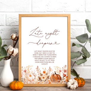 Spätes Nachttaucherspiel: Little Pumpkin Fall Flor Poster