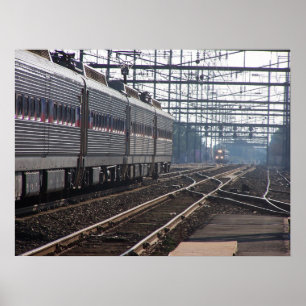 Spätes Treffen der Regionalbahnen Septa Poster