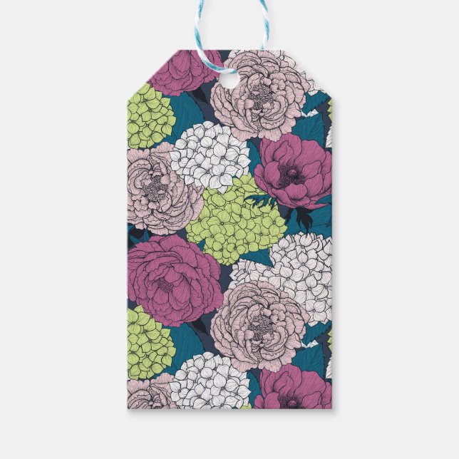 Spätfrühlinggarten Geschenkanhänger (Vorderseite)