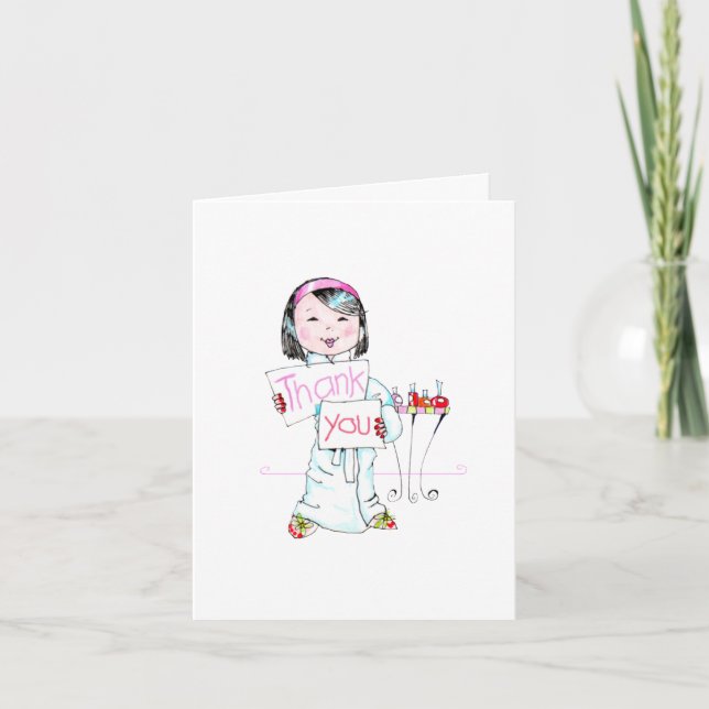 Spa'thday Party danken Ihnen zu merken Dankeskarte (Vorderseite)