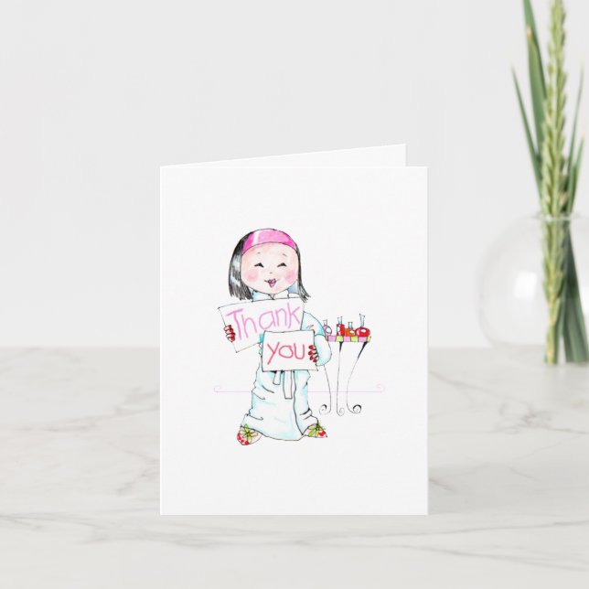 Spa'thday Party danken Ihnen zu merken (keine Dankeskarte (Vorderseite)