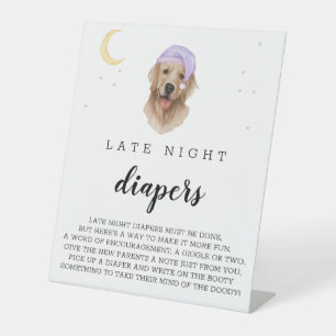 Spätnächtliche Windeln Labrador Baby Dusche Aquare Sockelschild