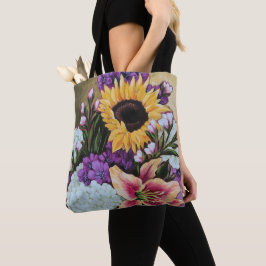 "Spätsommer-Blumenstrauß-" BlumenTaschen-Tasche