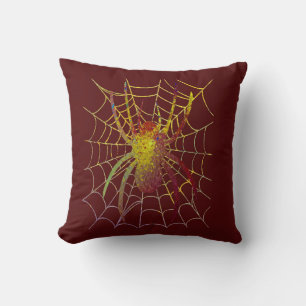 Spatter Art Spinne Kissen