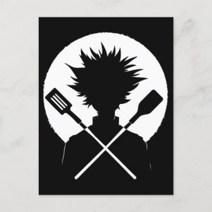 Spatulas Funny Cooking Wilder Koch Feiertagspostkarte