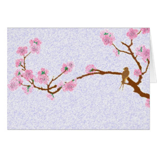 Spatz auf Baum 5 - Karte