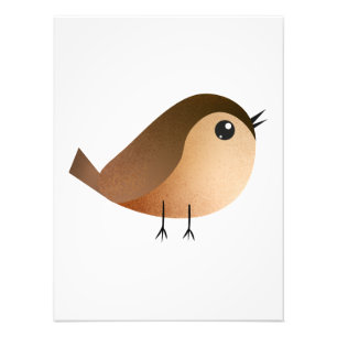 Spatzen-Vogel-Cartoon Fotodruck