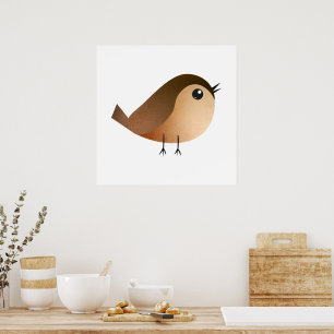 Spatzen-Vogel-Cartoon Poster