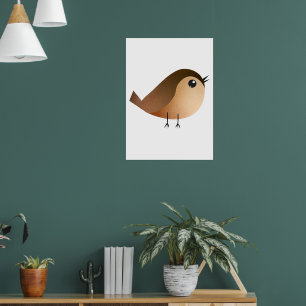 Spatzen-Vogel-Cartoon  Poster